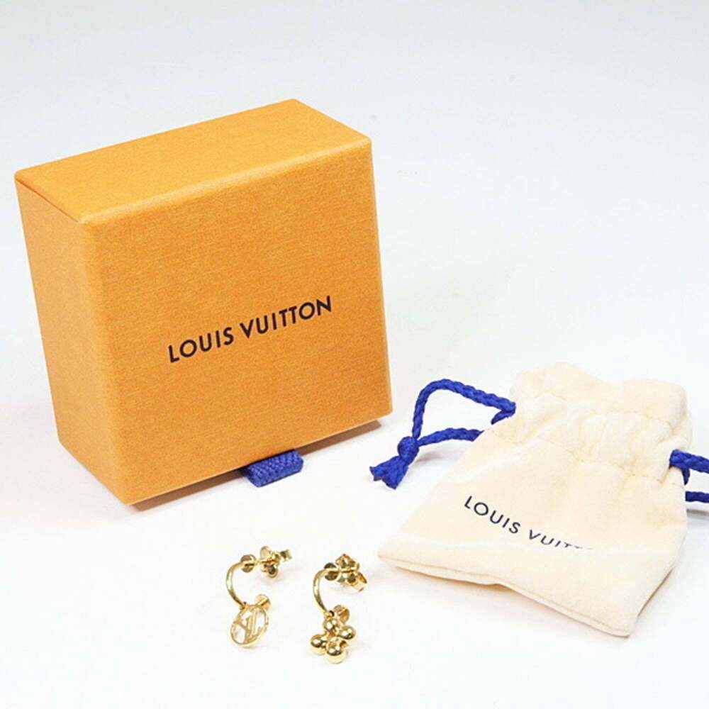 LOUIS VUITTON Brown Monogram Earrings - Picture 6 of 6